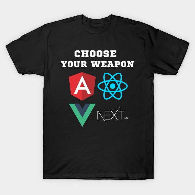 Choose your JavaScript framework T-Shirt by SYAO